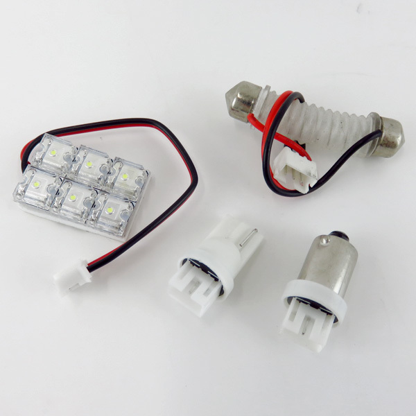 ブレイス 6連LEDルームランプ T10×31/T10ウェッジ/G14 ホワイト 伸縮タイプ 28mm~44mmのルーム球に対応 ポジション ドアサイド BE-785 ht拍卖