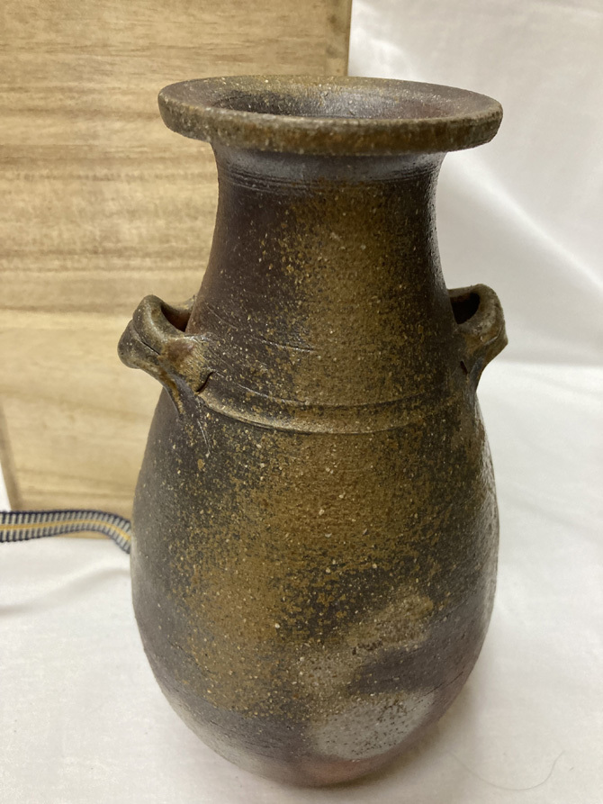 花入 備前焼 耳付花入 秀泉 815拍卖