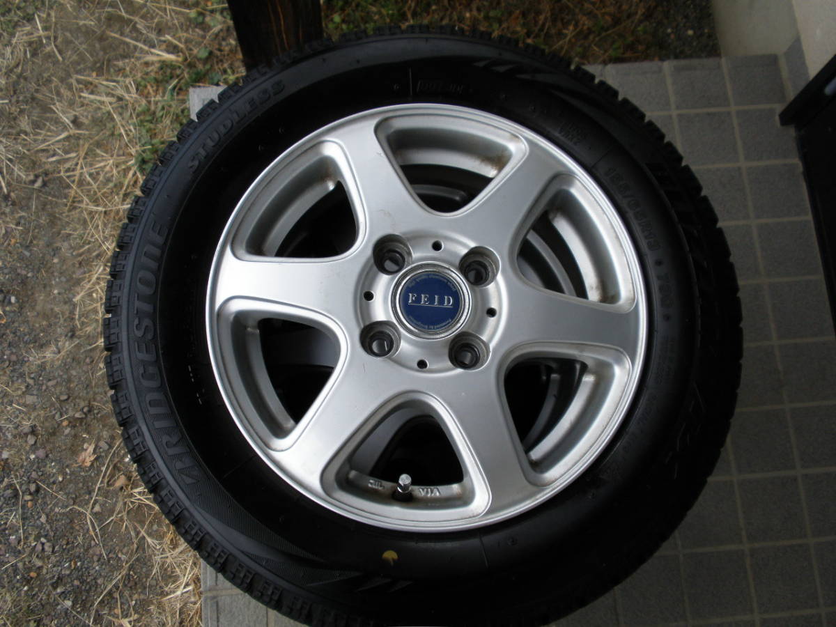 バリ山軽自動車サイズ信頼度ナンバーワンのブリザック&スポークタイプアルミホイル4本セット売り切り拍卖