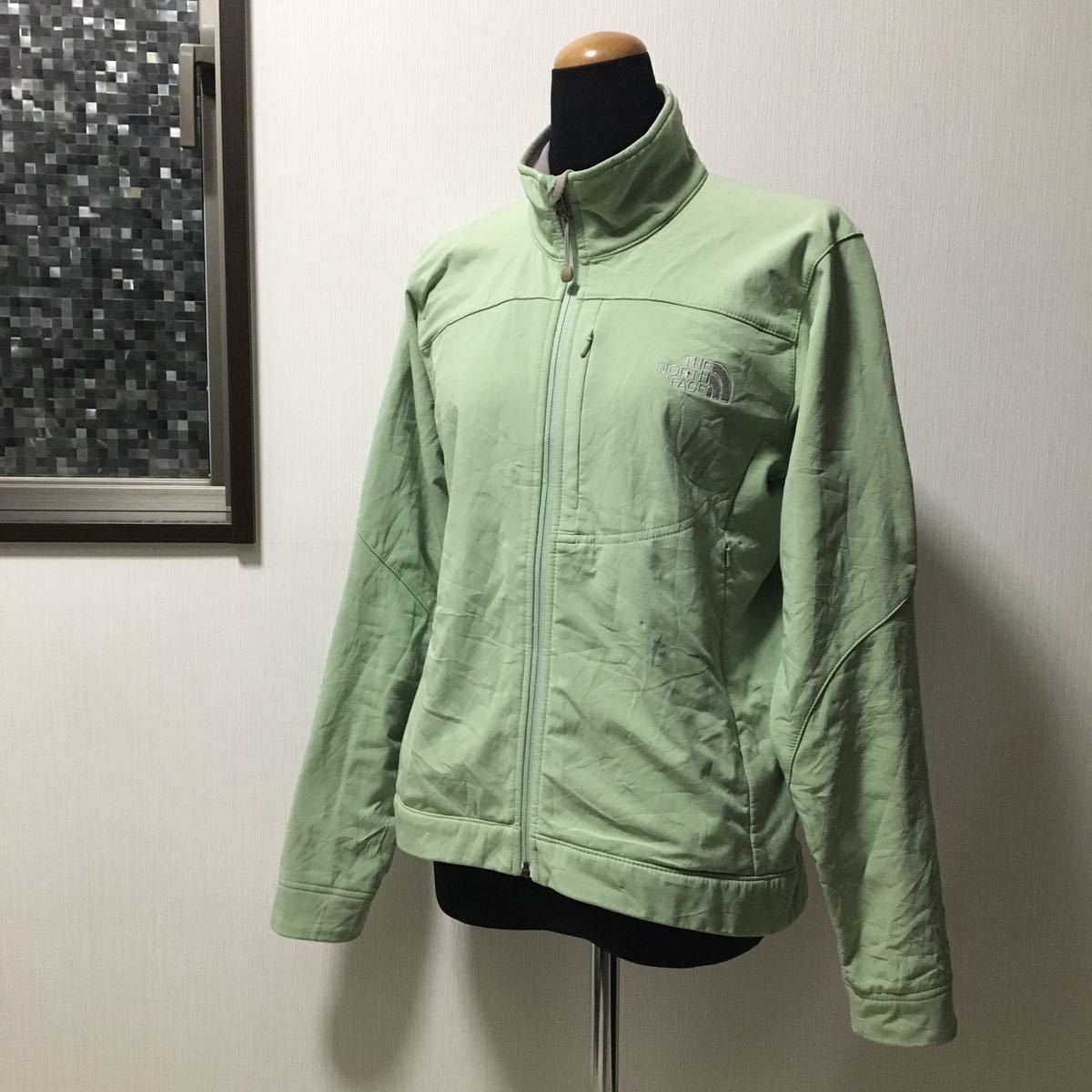 ● THE NORTH FACE ザ ノースフェイス レディース コート ブルゾン ジップアップ フリース ジャケット Sサイズ 山葵カラー 黄緑 グリーン拍卖