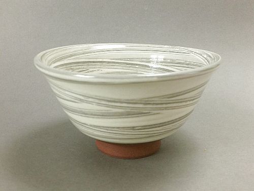 美濃焼! 中島康之 ☆刷毛目茶碗☆ M195-1 新品 茶道具 ギフト拍卖