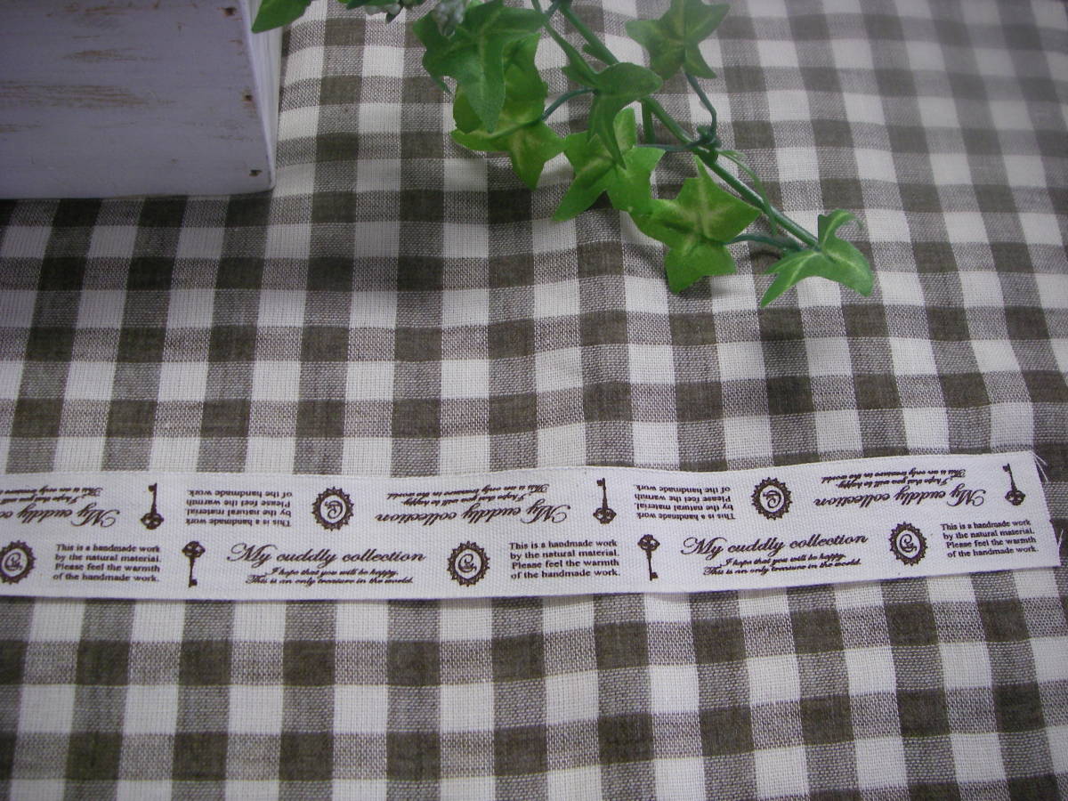 【僅か】★№077 ASHIATOYA 綿平 タグ リボン 25mm幅×約150㎝拍卖