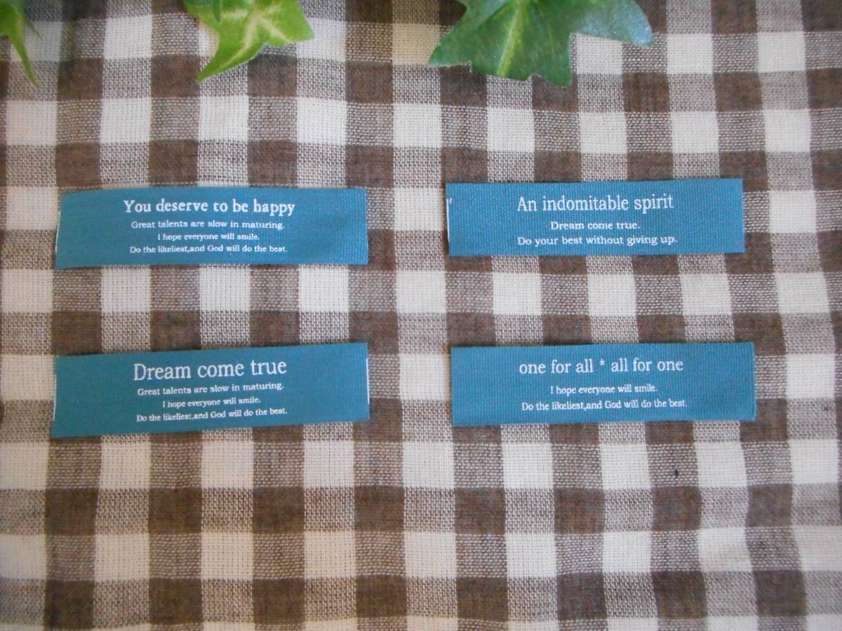 ★№163 ASHIATOYA カラータグ ブルーグレー×白文字 15mm幅 4柄×6セット=24枚拍卖