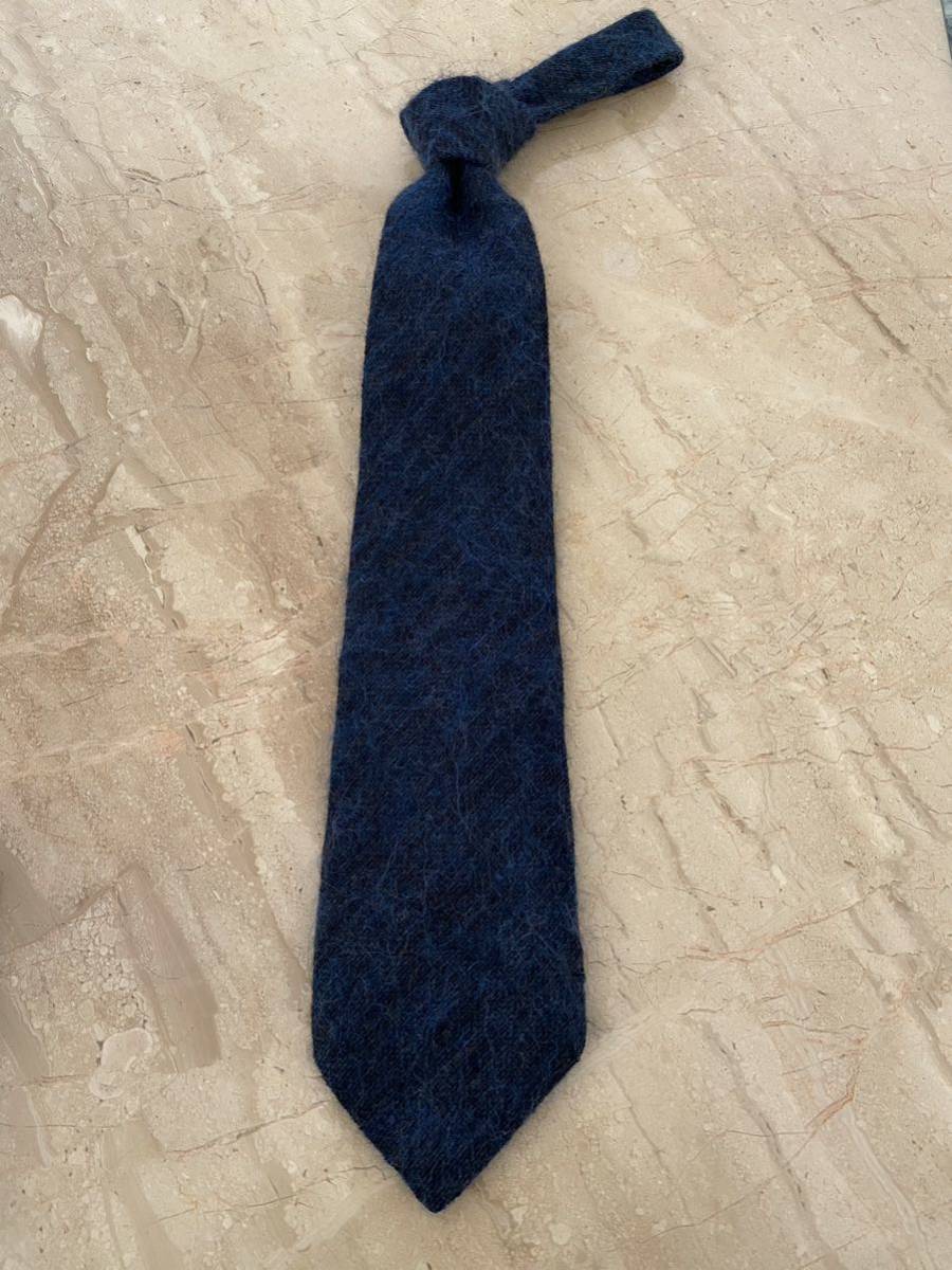 高級ネクタイ 横糸シルク100% 縦糸カシミヤ30% ラムウール70% 秋冬素材 ZANOBETTI FIRENZE 拍卖