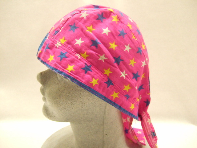 横浜最新 スター☆星 魅惑のバンダナキャップStar ピンク メンズレディース 同梱4枚まで送料180円ξbcξ ξ51拍卖