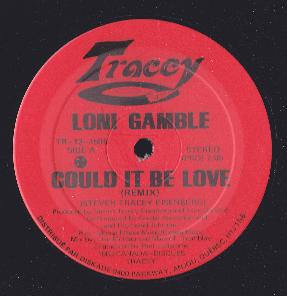 ダンクラ12inch★LONI GAMBLE / Could it be love★カナダ盤・Tracey records★拍卖