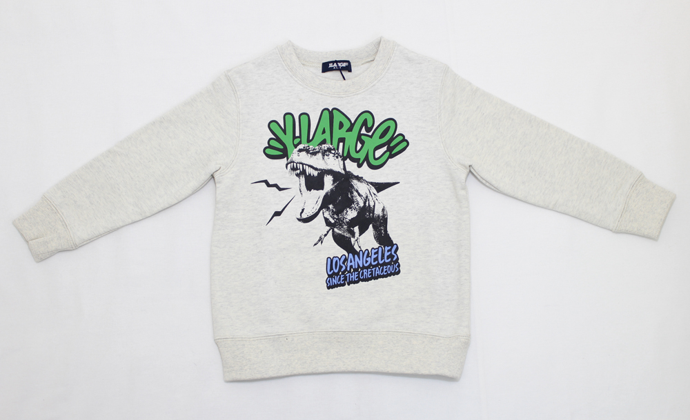 最終OFF【XLARGE】エクストララージ/スエットTシャツ/130/シロ杢拍卖