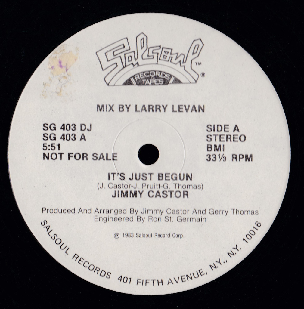ダンクラ12inch★JIMMY CASTER / It’s just begun★promo盤・Salsoul★拍卖