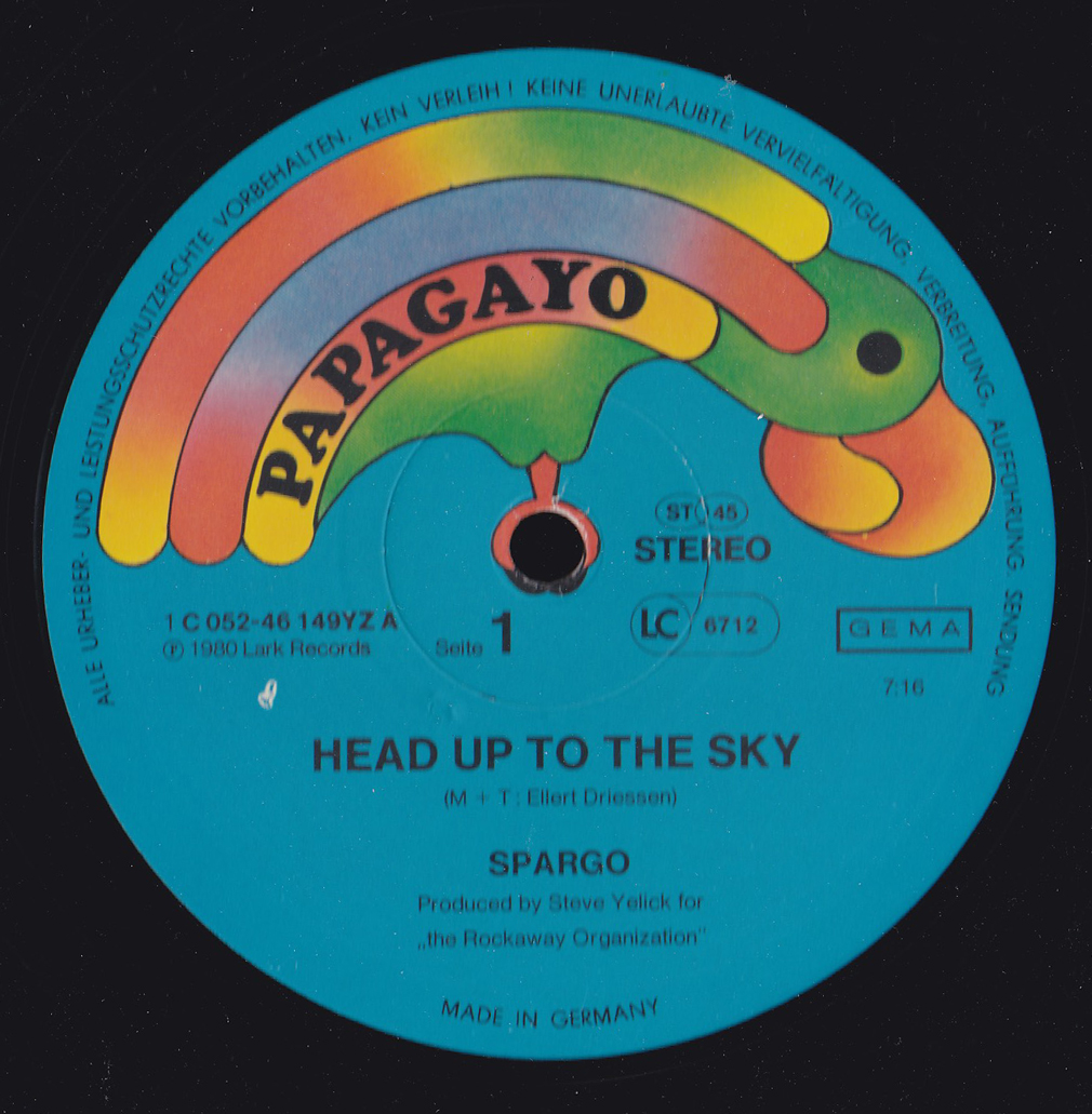 ダンクラ12inch★SPARGO / Head up to the sky★ドイツ盤・Papagayo★拍卖