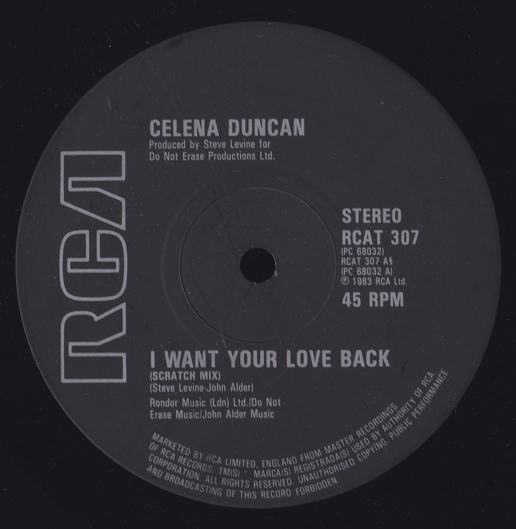 ダンクラ12inch★CELENA DUNCAN / I want your love back★U.K.盤・RCA★拍卖