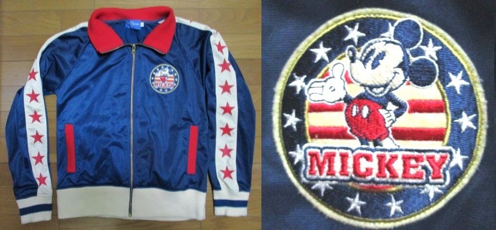 即決あり ミッキーマウス ディズニーリゾート トラックジャケット ジャージ 刺繍ワッペン Disney スター 星 Sサイズ ジャケット拍卖