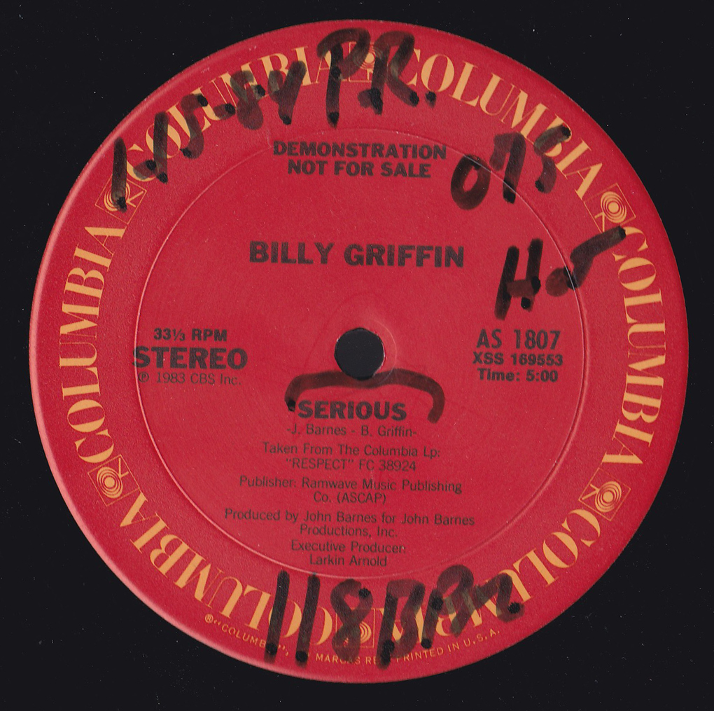 ダンクラ12inch★BILLY GRIFFIN / Serious★Columbia★拍卖
