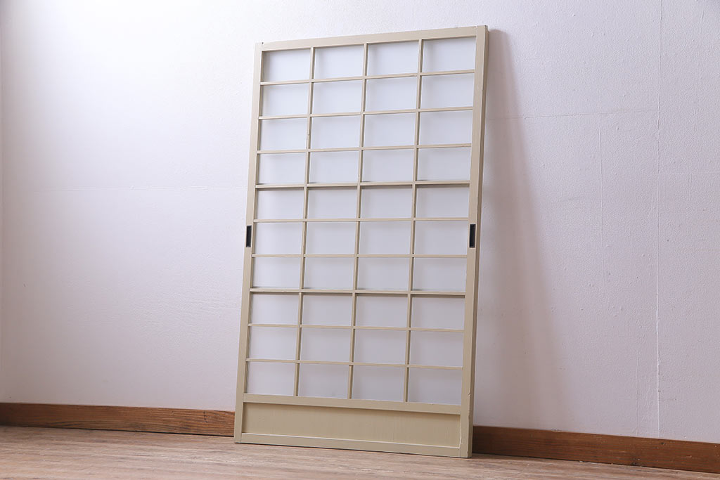 R-033635 ペイント建具 温もり溢れるモカベージュのガラス戸(引き戸、窓、建具)拍卖