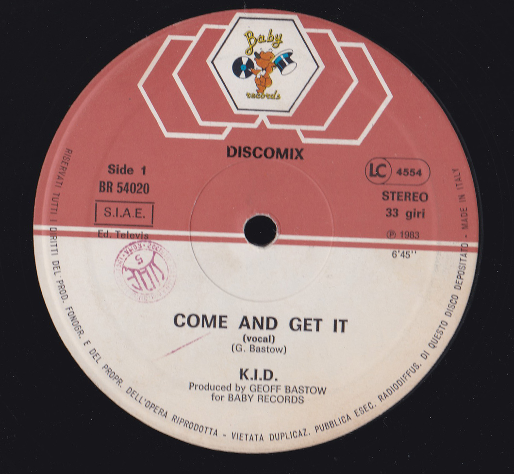 イタロブギー12inch★K.I.D. / Come and get it★Baby records★拍卖