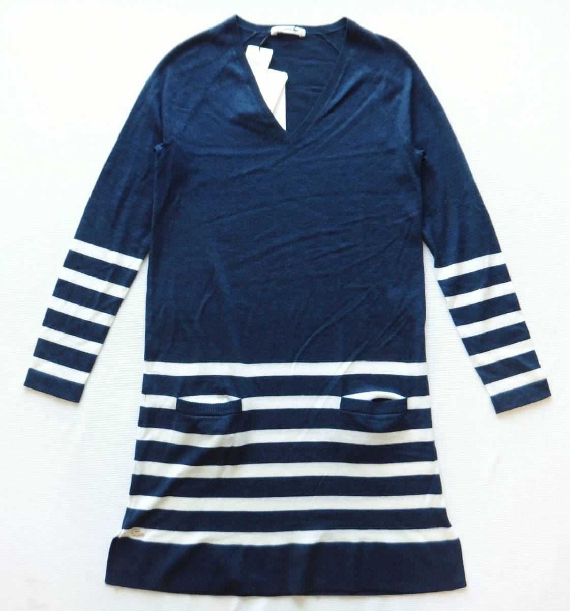 ラコステ LACOSTE ウールワンピース 新品 定価19440円 大幅定価割れ  正規品 メリノエクストラファインウール size36拍卖