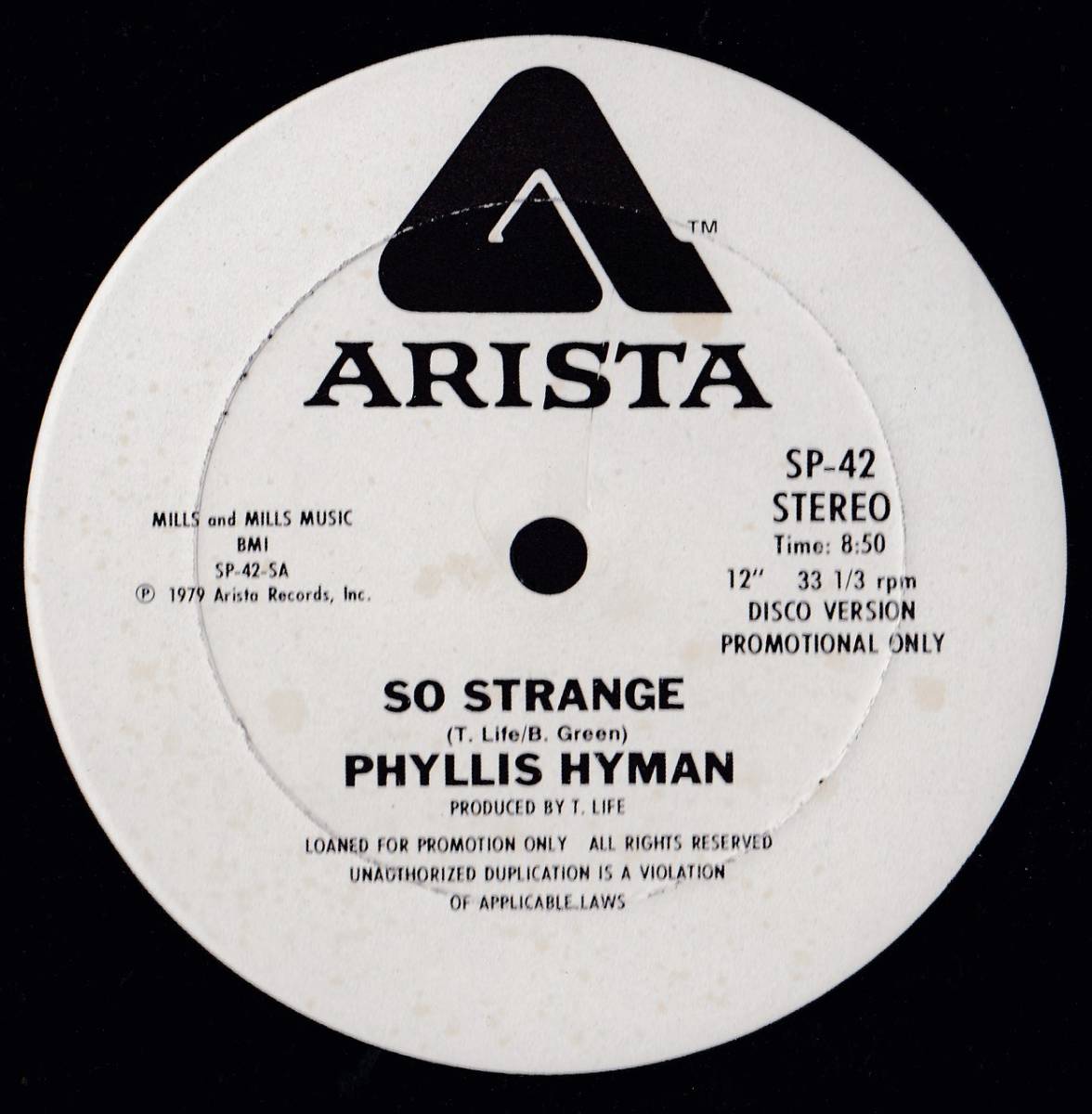 ダンクラ12inch★PHYLLIS HYMAN / So strange★Arista★拍卖