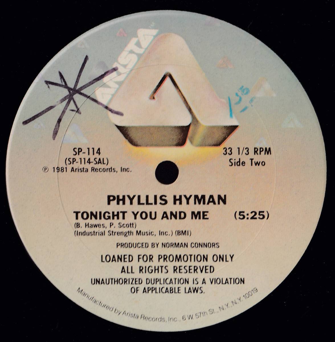 ダンクラ12inch★PHYLLIS HYMAN / Tonight you and me★Arista★拍卖