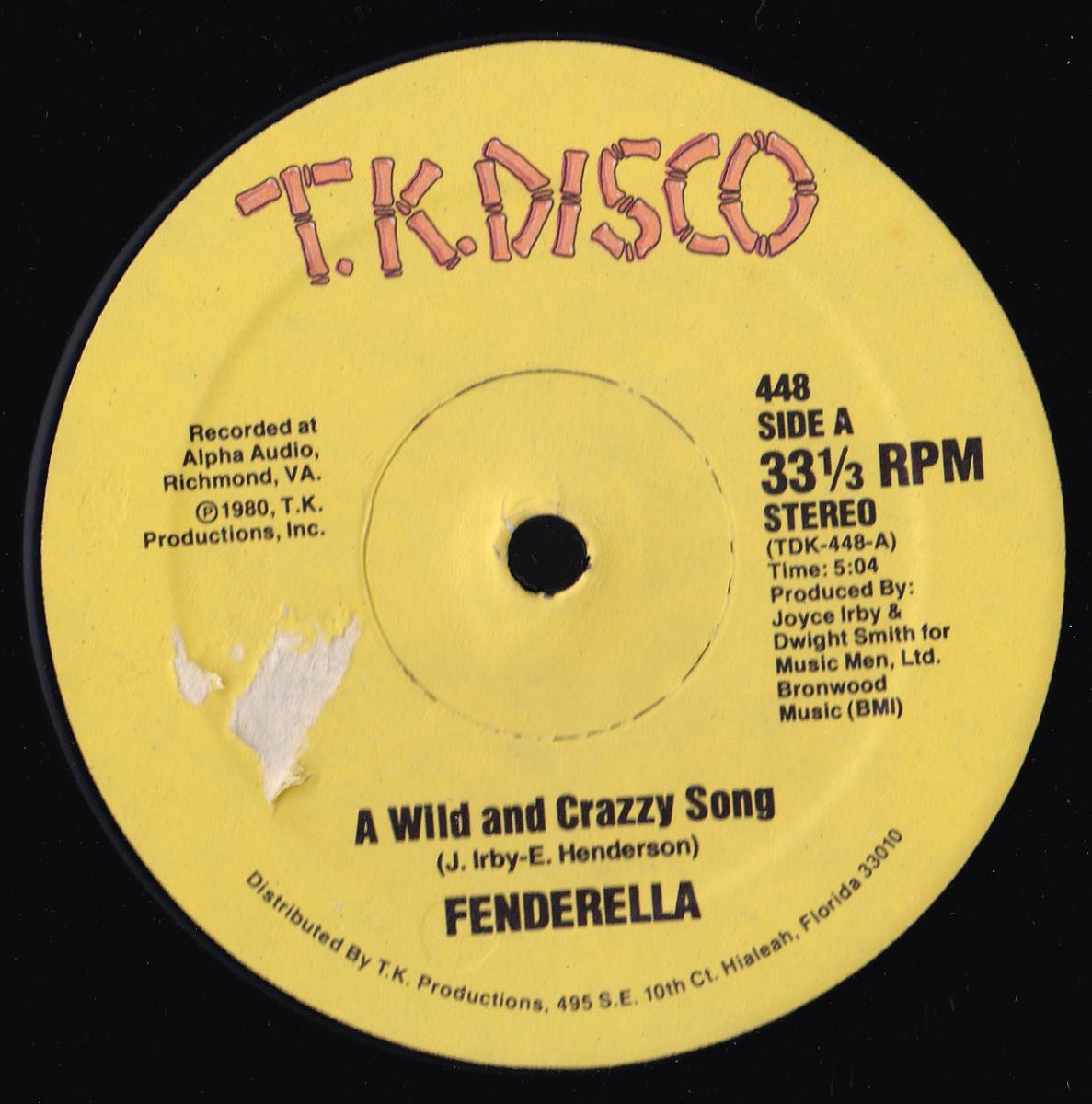 ダンクラ12inch★FENDERELLA / A wild and crazy song★T.K.Disco★拍卖