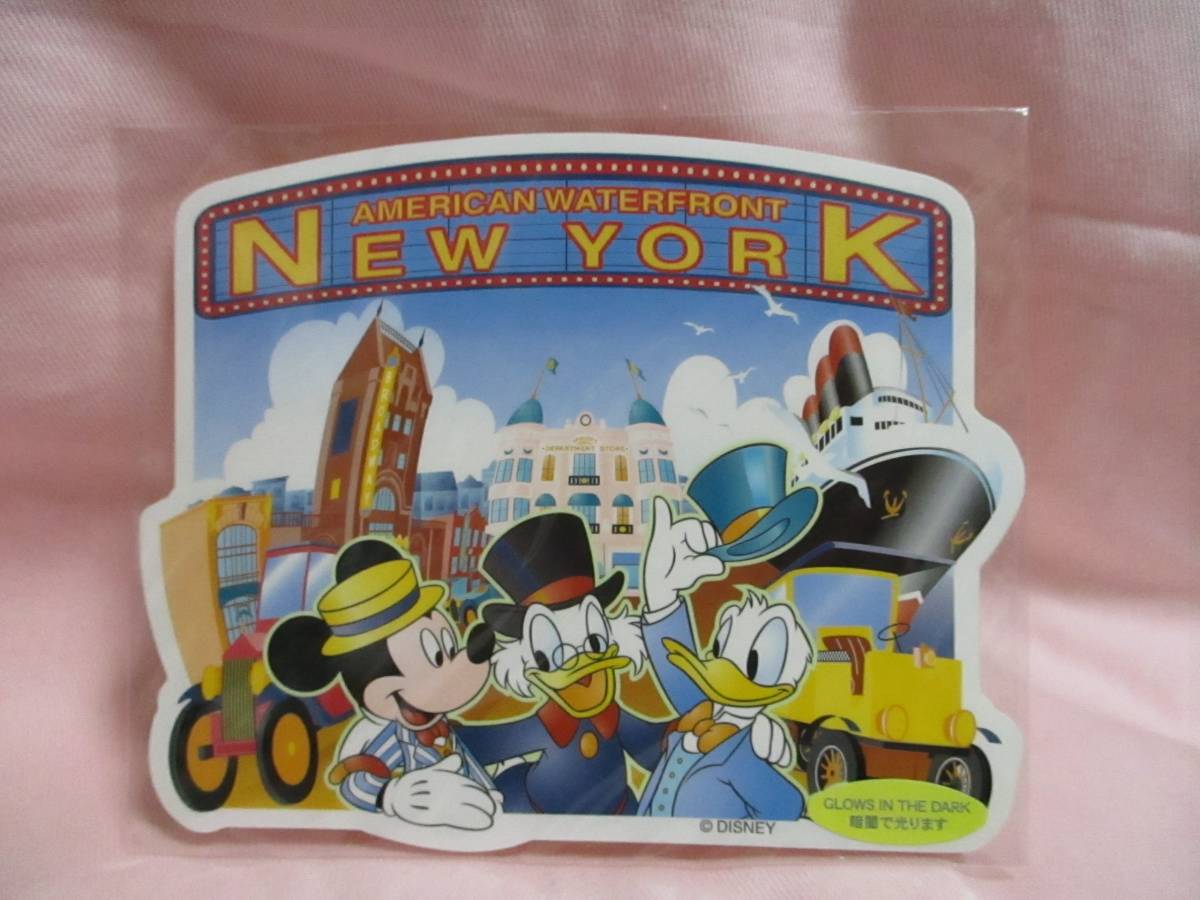 ● TDS 東京ディズニーシー NEW YORK ステッカー 新品 即決 暗闇で光る! シール ●拍卖
