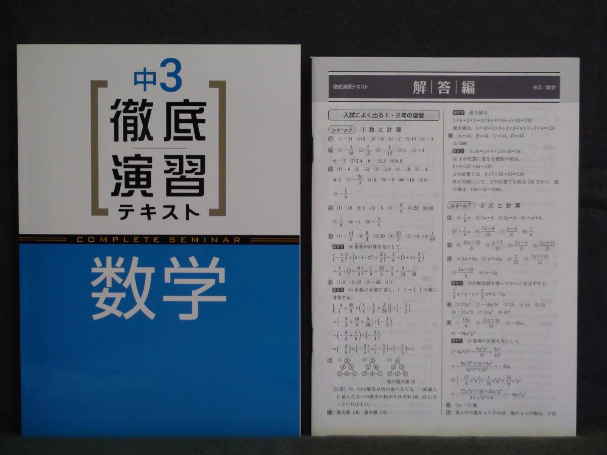 ★ 即発送 ★ 新品 徹底演習テキスト 数学3 解答付拍卖