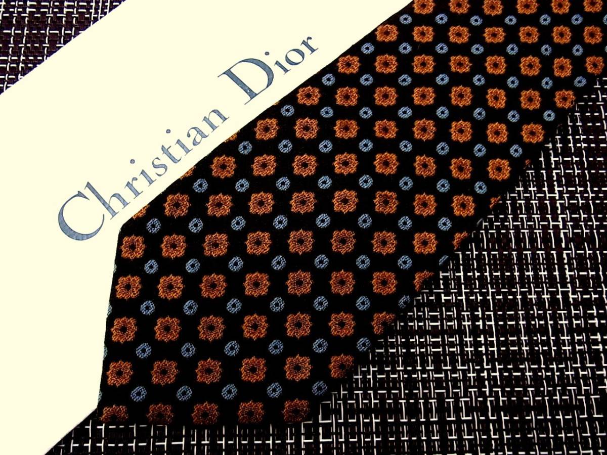 ・ω・ ★SALE★3039■ ディオール【ウール地】花・ネクタイ拍卖