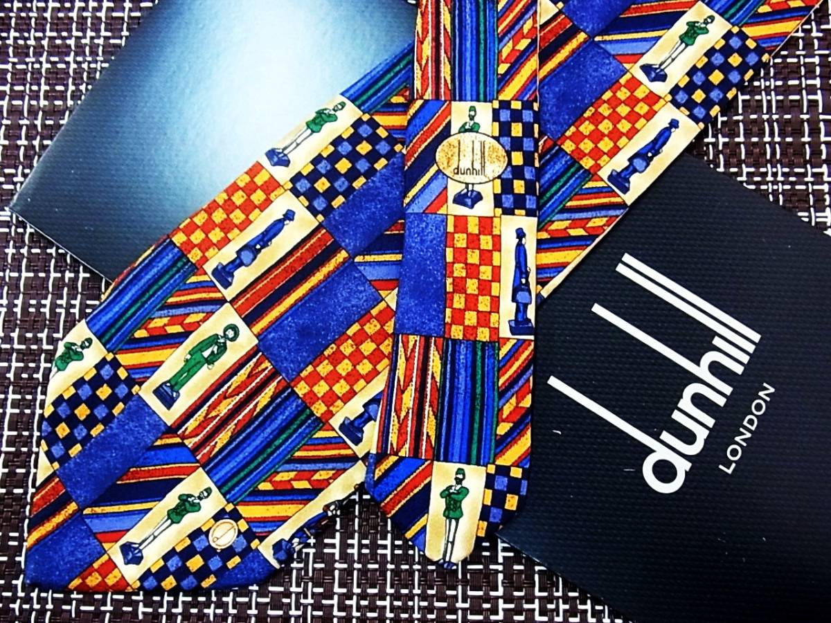 ・ω・ ★SALE★3142■ダンヒル【dunhill】~人~ネクタイ♪拍卖