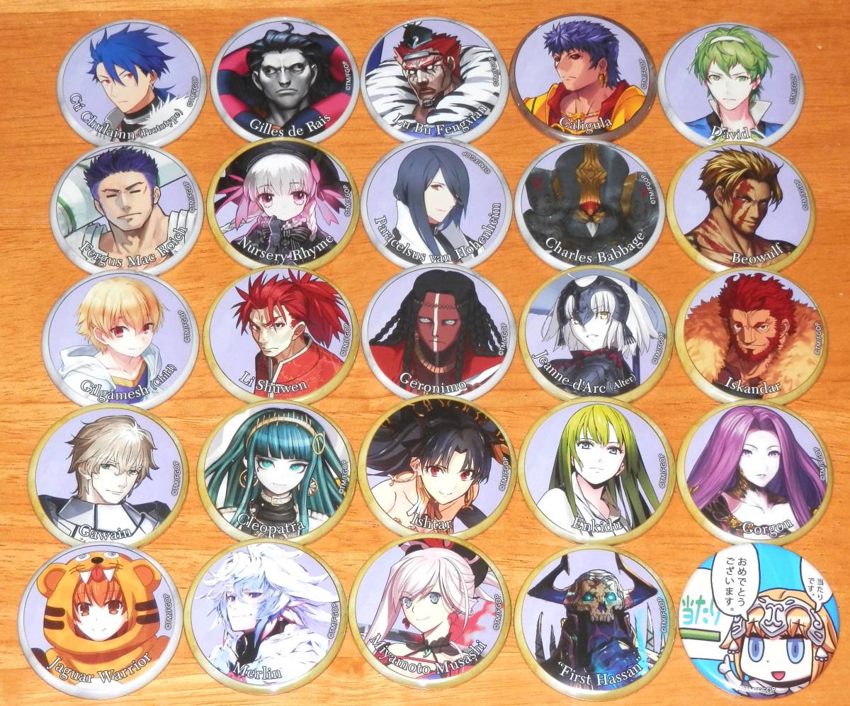 ■FGO 冬祭り 2017-2018 冬のファラオ大感謝祭 神戸 霊基召喚 缶バッジvol.5 全25種類フルセット Fate/Grand Order マーリン C93拍卖