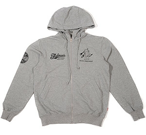 テッドマン/フルジップ/スエットパーカー/ash/XL/tdsp-148/エフ商会/カミナリモータース拍卖