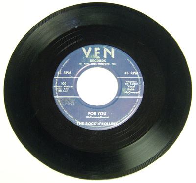45rpm/ FOR YOU - THE ROCK'N' ROLLERS - BOY! I THINK IT'S REALLY LOVE/ 50's,ロカビリー,FIFTIES,VEN RECORDS拍卖