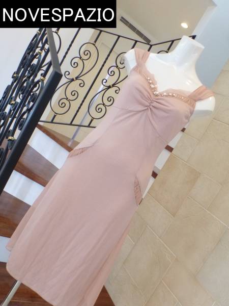 美品 NOVESPAZIOノーベスパジオ ピンクビジュー ワンピース38 M相当拍卖