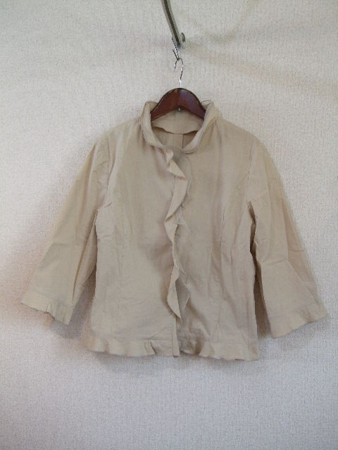 lavenirベージュ7分袖シャツ+ロングスカートセットアップUSED61515②)拍卖