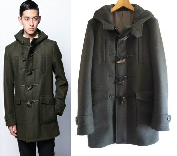 定価6万 ラウンジリザード WOOL/ANGORA MELTON ダッフルコート 2 ウール アンゴラ メルトン ロング拍卖