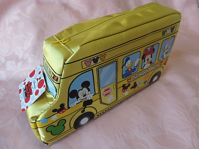 ミッキーマウスたちの大きなポーチ☆ イエローバス拍卖