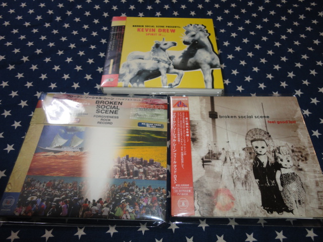BROKEN SOCIAL SCENE AL.2枚+KEVIN DREW『SPIRIT~』国内盤/廃盤拍卖