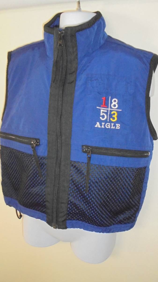 AIGLE エーグル ナイロンベスト 子供 135 ナイロン ジャケット ジップ拍卖