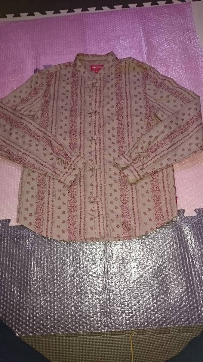 supreme shirt flower シュプリーム 長袖 シャツ 花柄 S拍卖