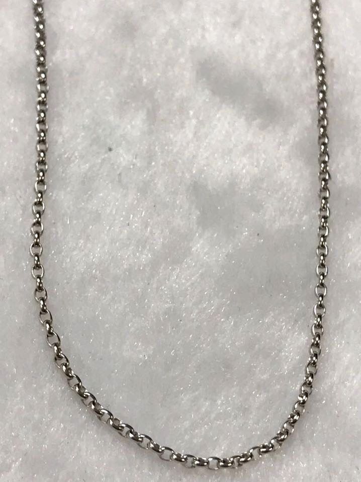 k10WG ネックレス チェーン 約40cm あずき ? ホワイトゴールド 10金 総重量約2.47g 中古拍卖