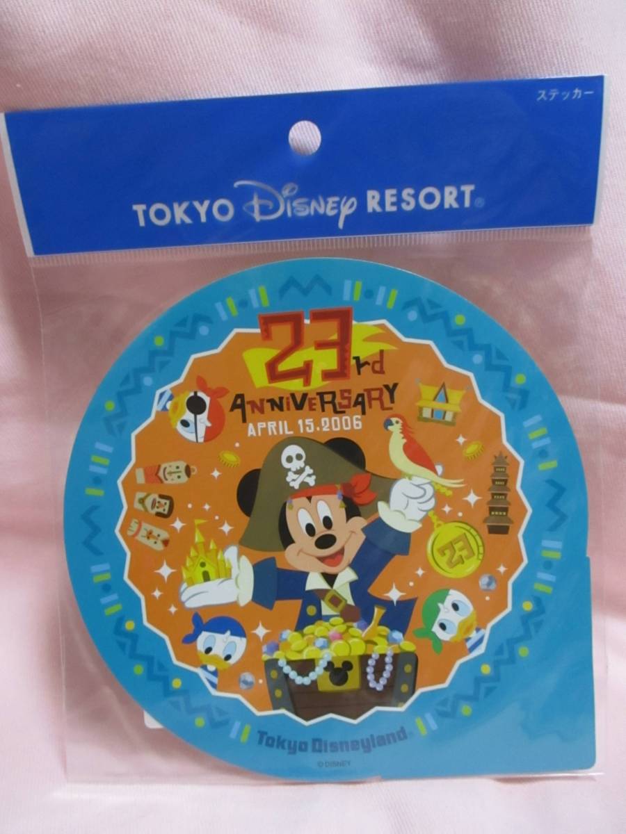 ● TDL 東京ディズニーランド 23周年 アニバーサリー ステッカー 新品 2006 シール ●拍卖