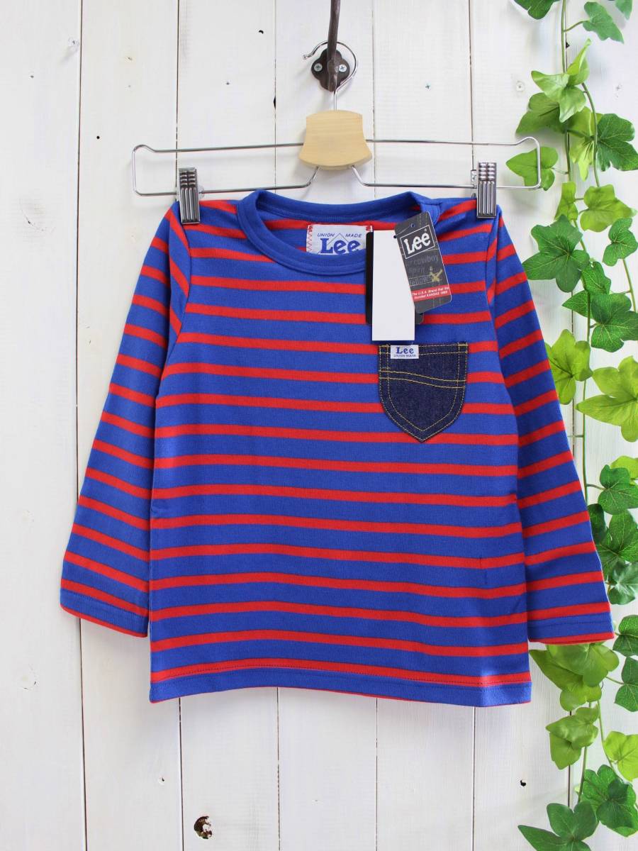 新品*Lee×stompstampストンプスタンプ*ボーダーTシャツ バスクシャツ キッズ 子供服(90cm)定価3800円拍卖