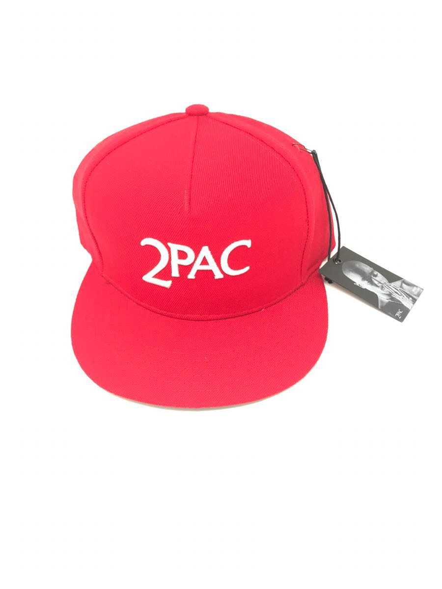 2PAC CAP 2PAC キャップ 赤 フリーサイズ拍卖