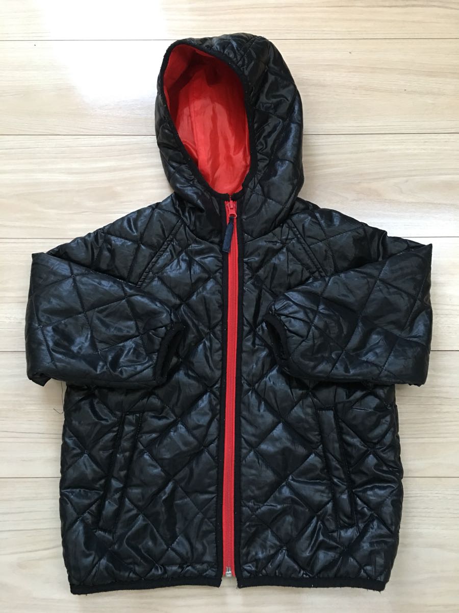 美品 peda&mada フード付き 男の子 ジップ ジャンパー 100 軽い 暖かい 検)ジャンバー 90 黒 ブラック ダウン ユニクロ ヒートテック 極暖拍卖