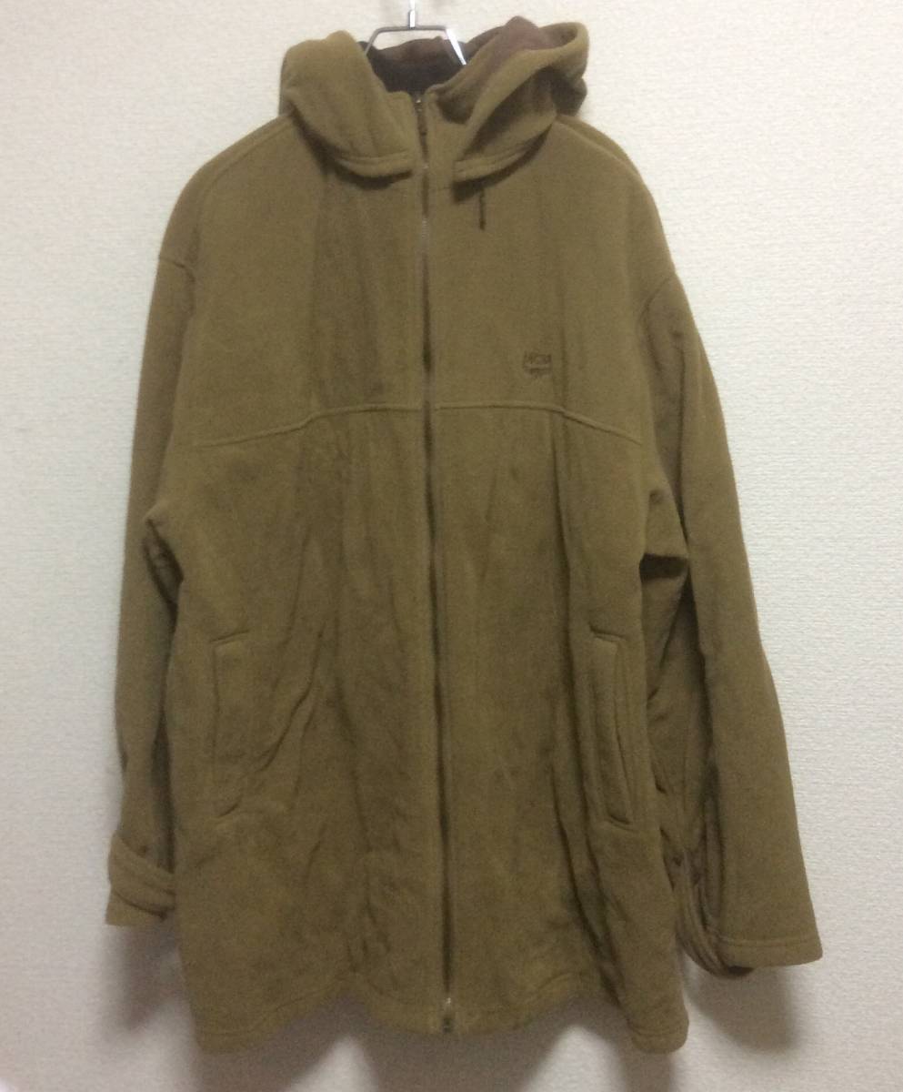 MCM◆ALLRIGHT RESERVED フリースジャケット コート パーカー パック アーチロゴ/L/ポリエステル/ジップジャケット フード切り替え拍卖