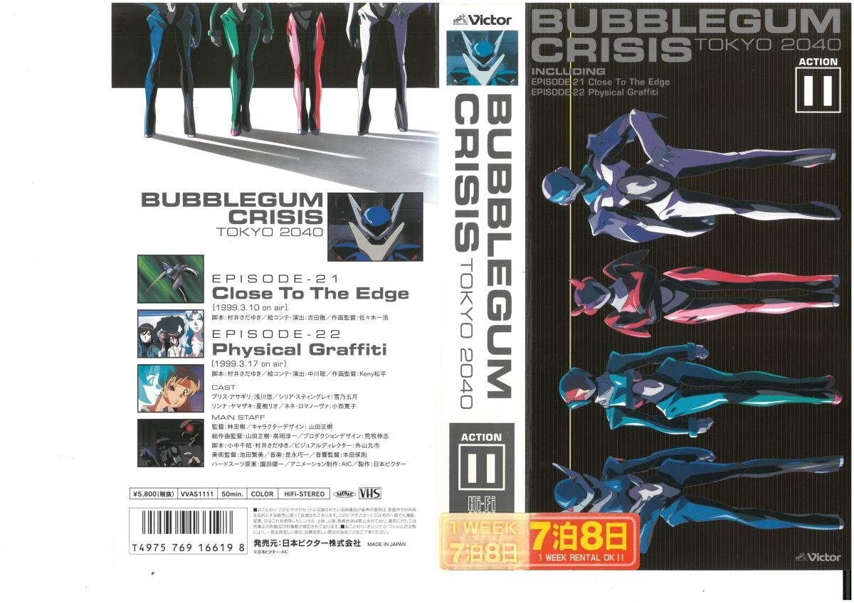 BUBBLEGUM CRISIS TOKYO 2040 ACTION.11 浅川悠 VHS拍卖