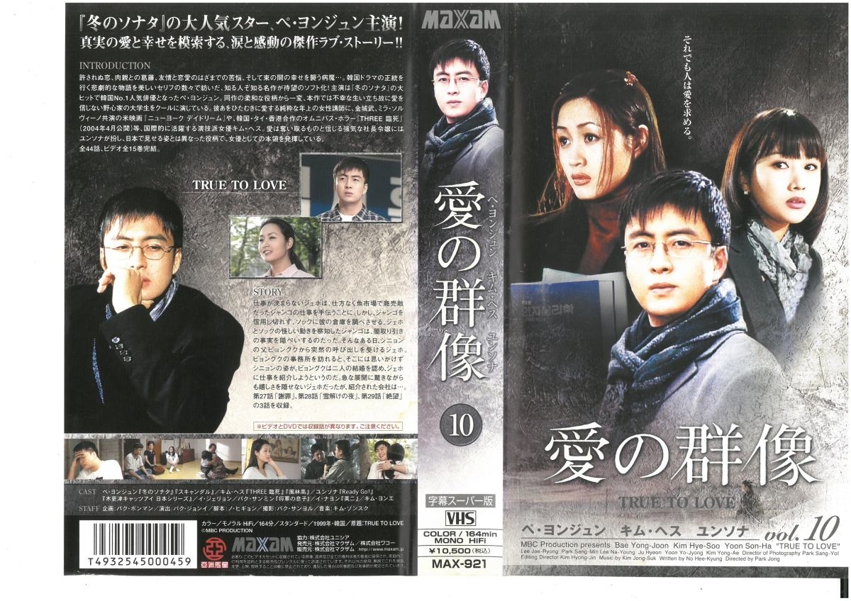 愛の群像 Vol.10 字幕スーパー版 ペ・ヨンジュン/キム・ヘス/ユンソナ ジャケットにシミあり VHS拍卖