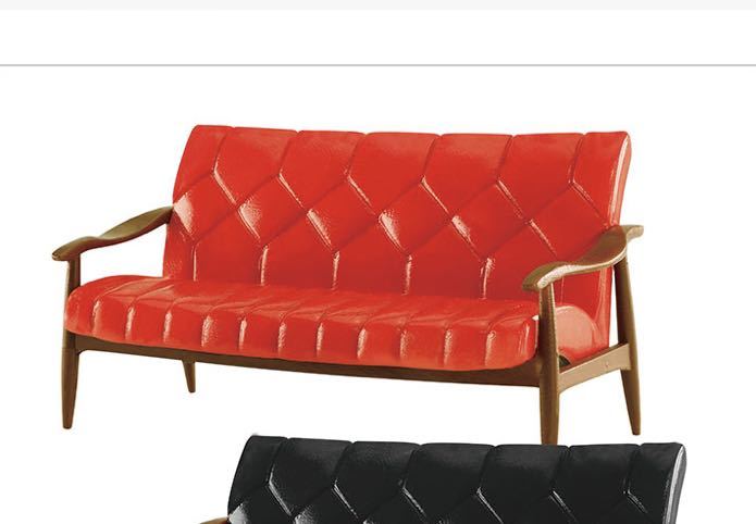 ★オールドカリモクコレクション2★ミニチュア ガチャガチャ 1520赤色 ソファ拍卖