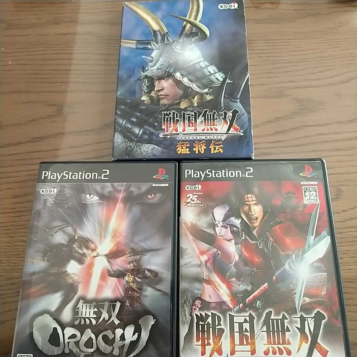 プレイステーション2 戦国無双 3点 KOEI 戦国無双、無双OROCHI、戦国無双猛将伝、通常アイテムリスト拍卖