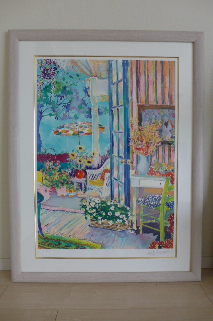 即決 美品 ジェニファー・マークス 『コテージ オブ トゥペロコート』 シルクスクリーン 直筆サイン&エディション有り拍卖