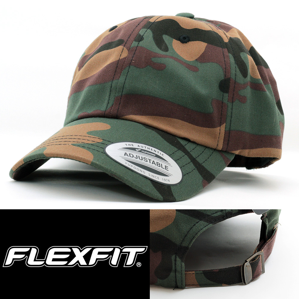 ローキャップ 帽子 FLEXFIT Cap Low Profile Cotton Twill カモフラ/迷彩 14355802 フレックスフィット拍卖