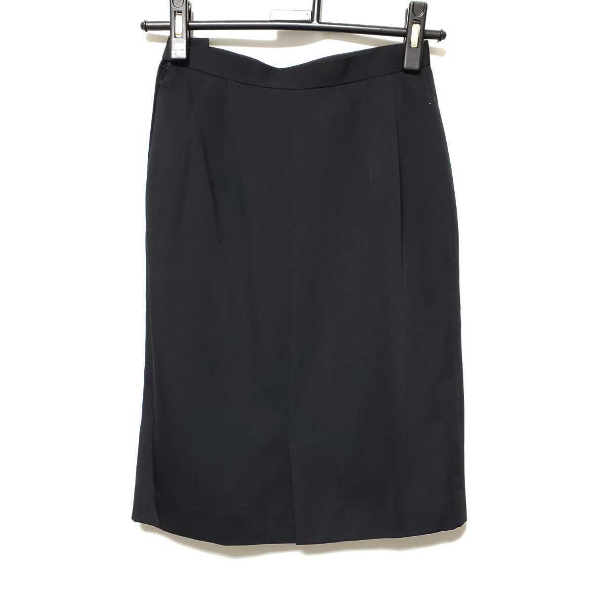 HANAE MORI ハナエモリ 膝丈タイトスカート ブラック 約XSサイズ相当拍卖