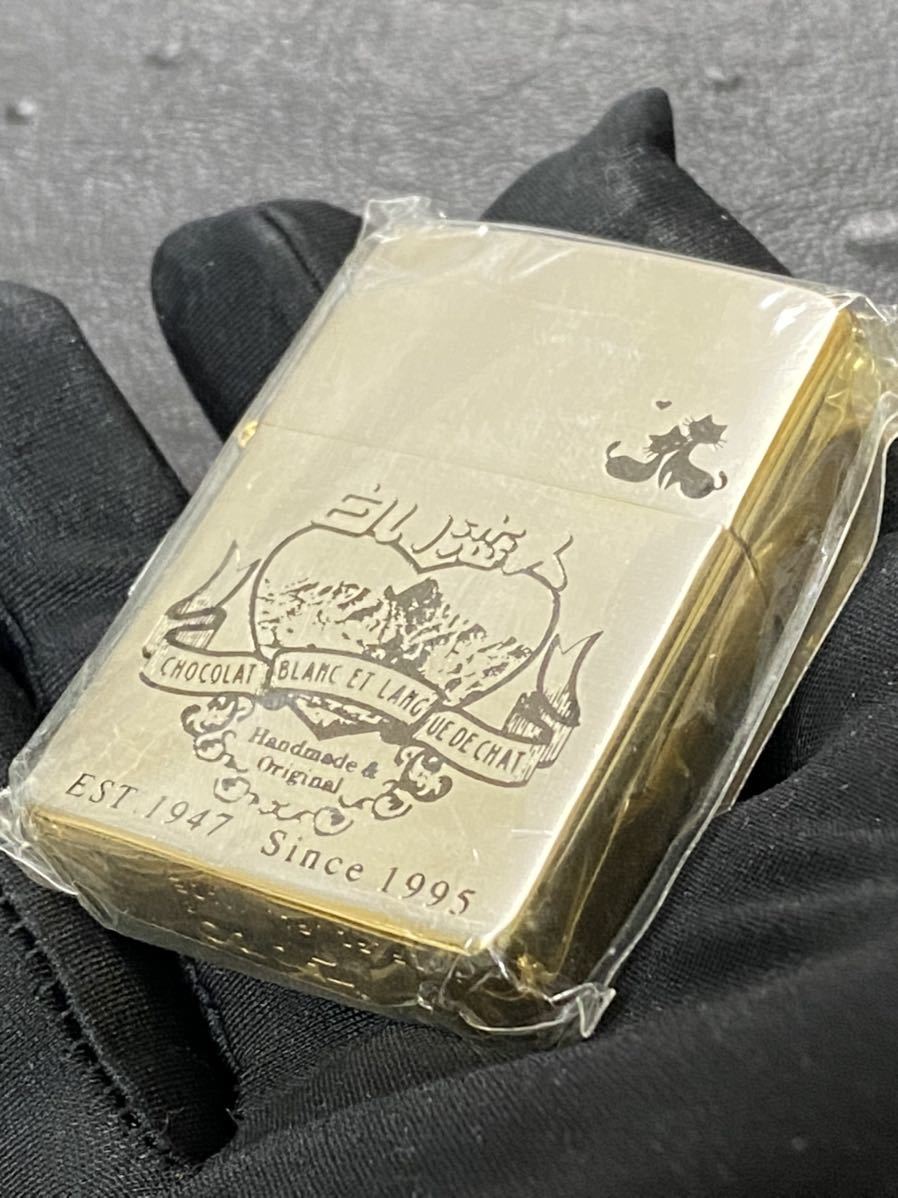 zippo 白い恋人 4面ゴールド 限定品 希少モデル ヴィンテージ 1994年製 シリアルナンバー NO.0917拍卖